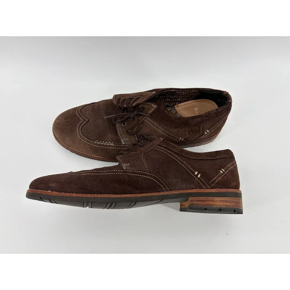 Ben Sherman Brown Suede Leather Loafer, Wingtip, Men's Size 12